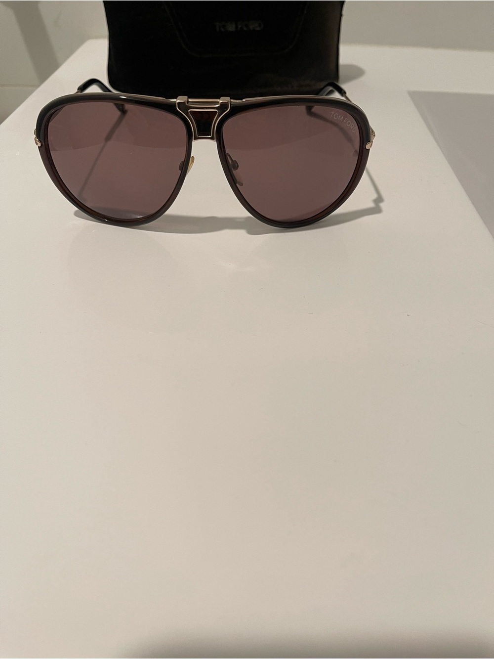 Like new Tom Ford Brown Frame Sunglasses with Rose-Tinted Lenses